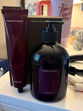 NWB 29 Palms Bundle of Midnight Mesa Fill size Hand Wash and  Hand Crème
